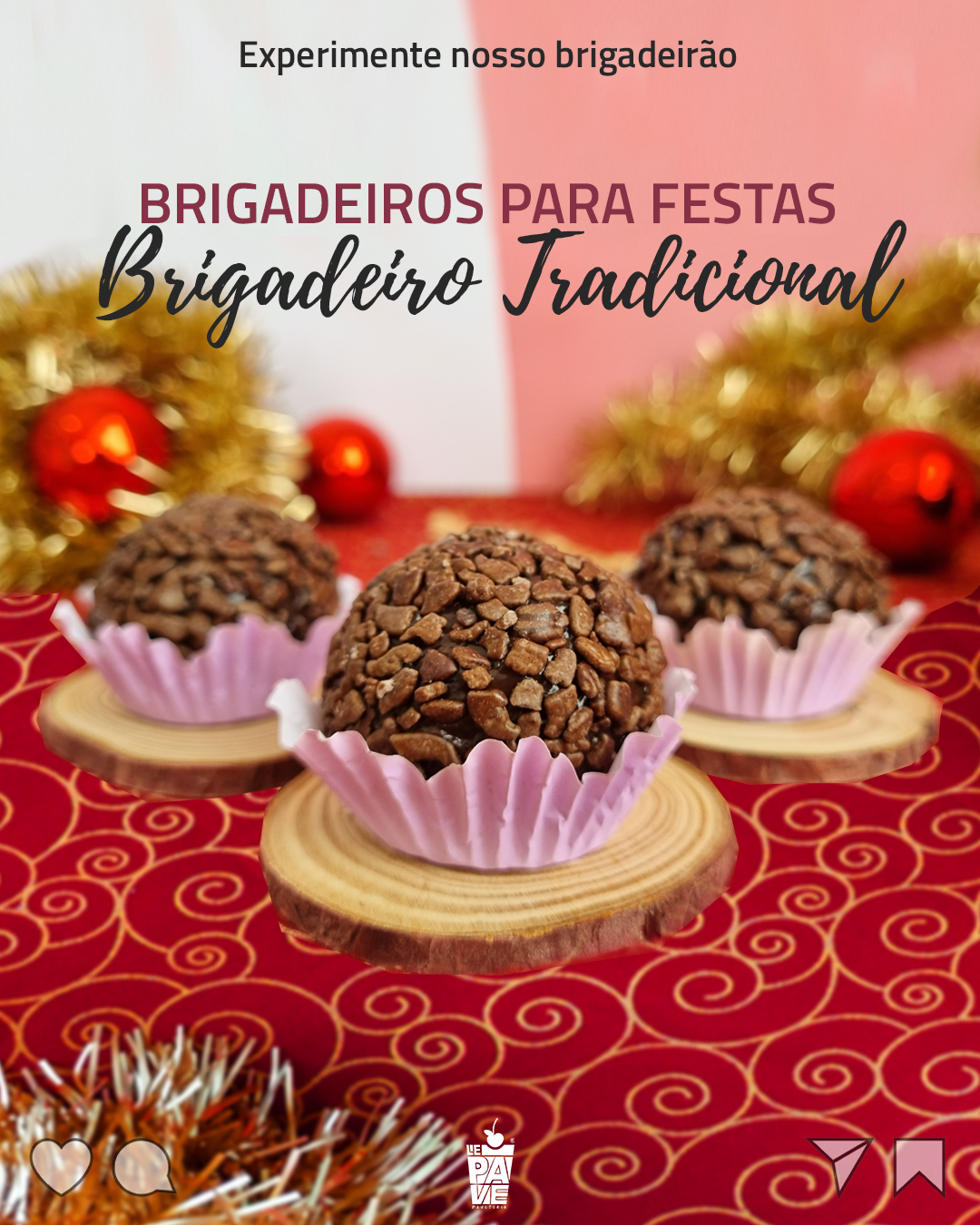 brigadeiro tradicional grandes para o natal